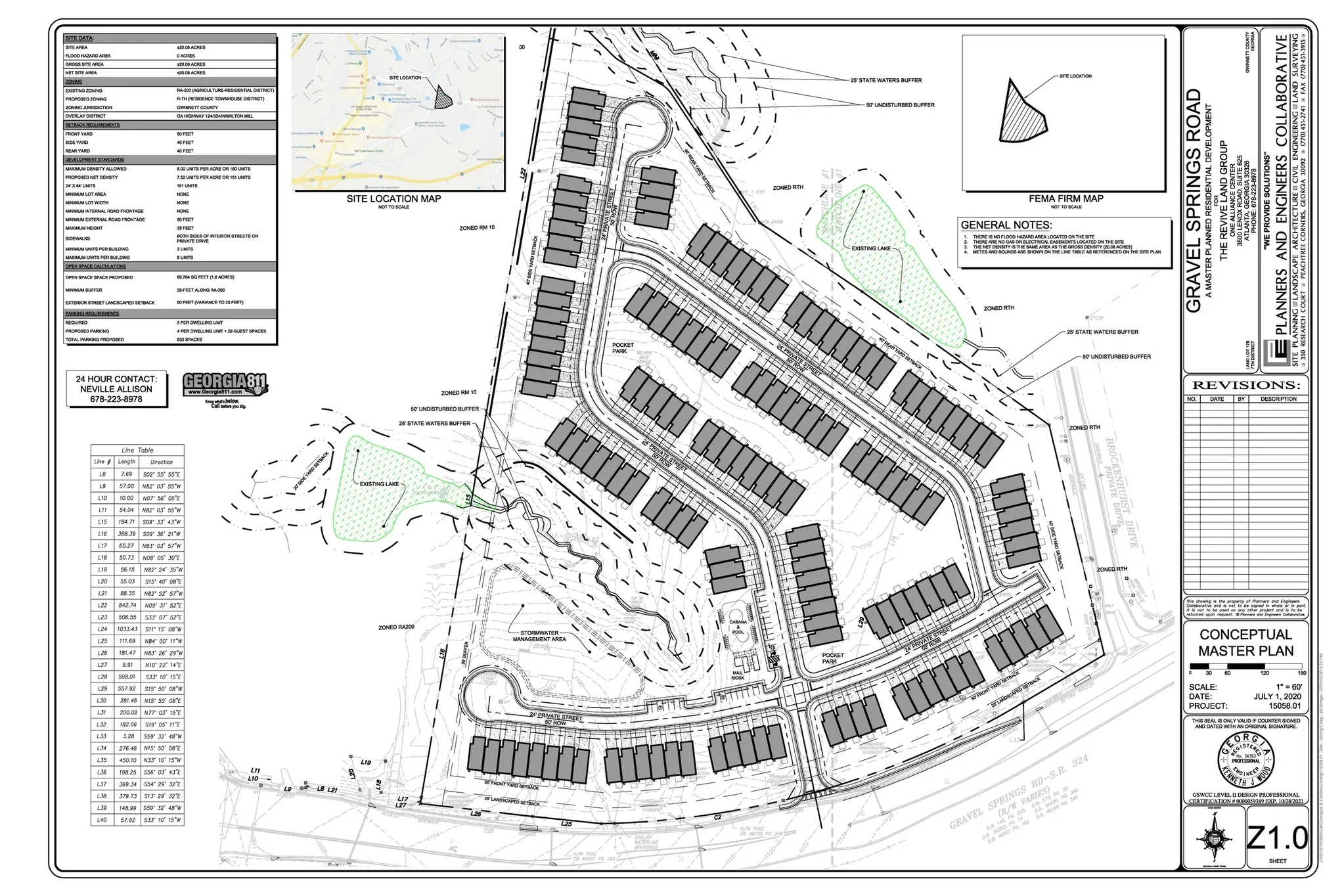 Site plan for Gravel Springs I
