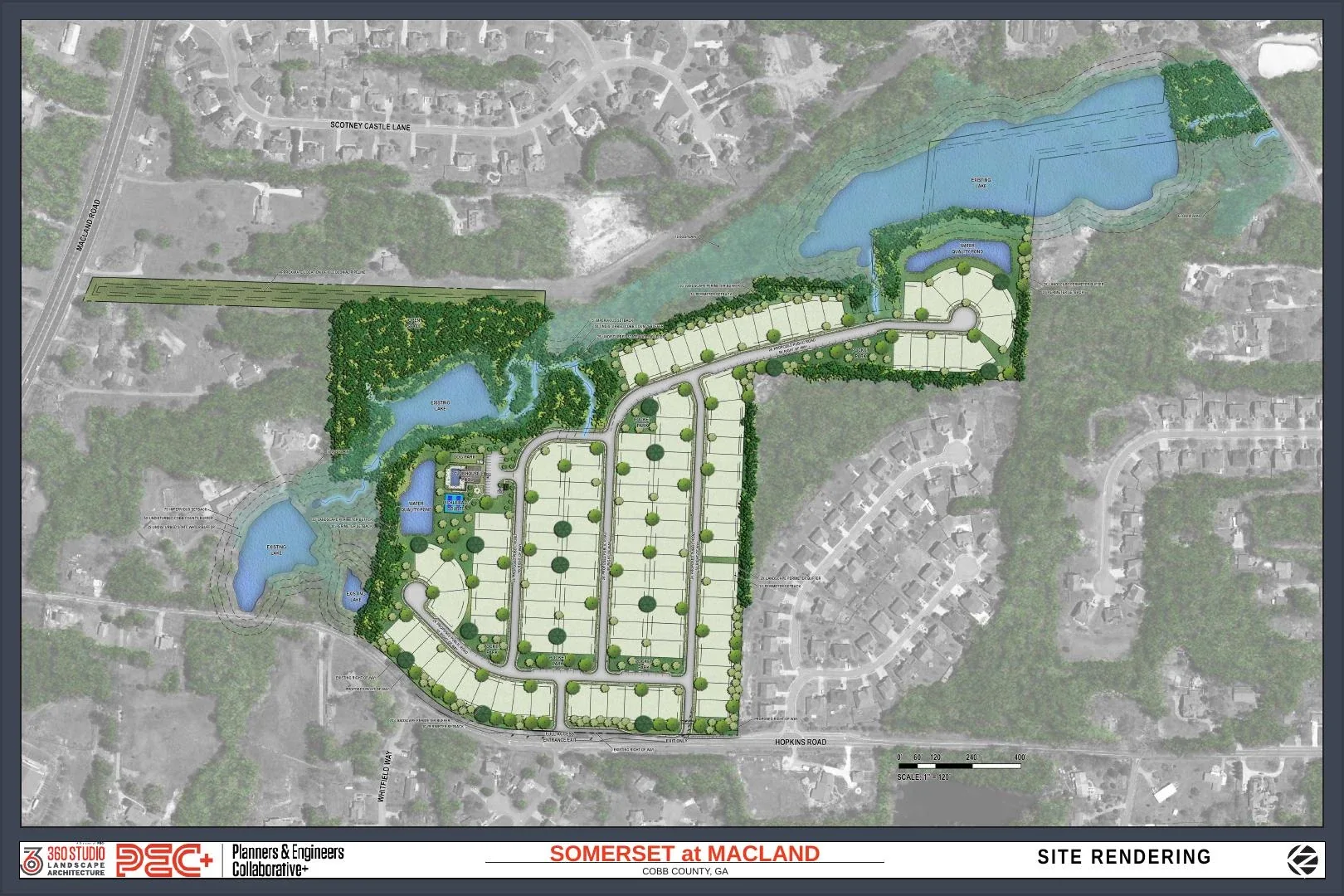 Site plan for Somerset at Macland